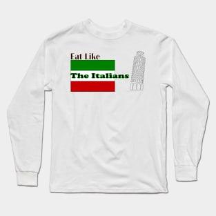 Italian Irish Design Front and Back Designs Long Sleeve T-Shirt